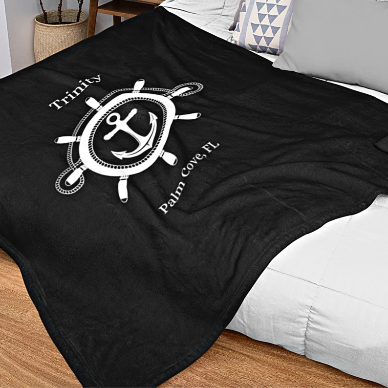 Personalized Nautical Blanket